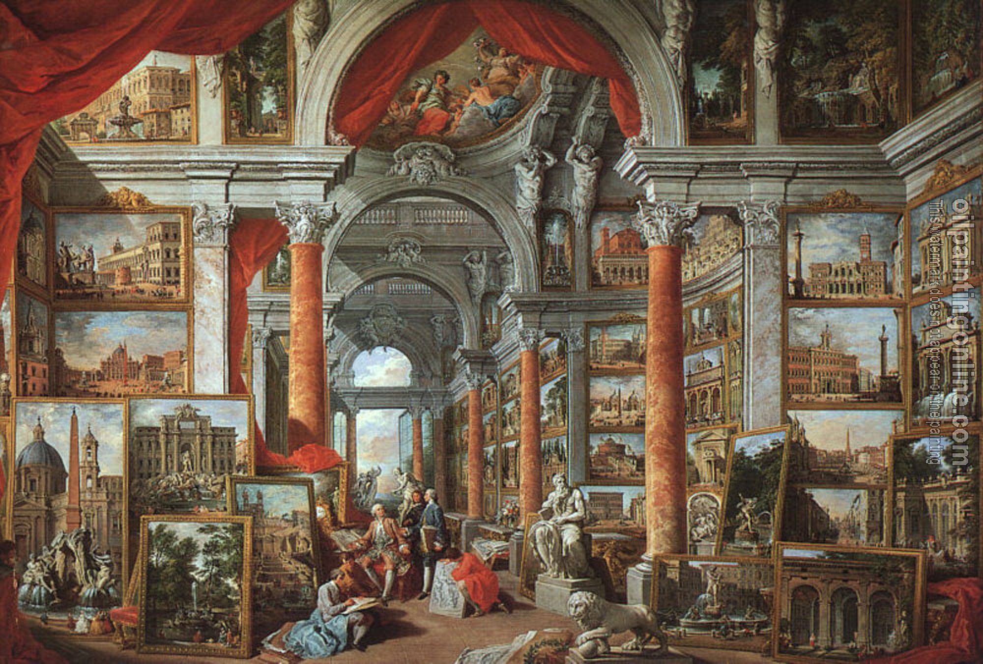 Giovanni Paolo Pannini - Picture Gallery With Views Of Modern Rome